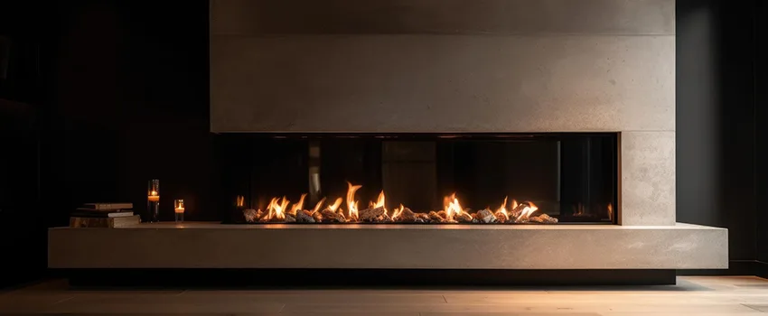 Gas Fireplace Ember Bed Design Services in Darien, Connecticut