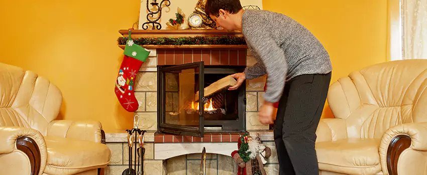 Rusted Metal Fireplace Restoration in Darien, Connecticut